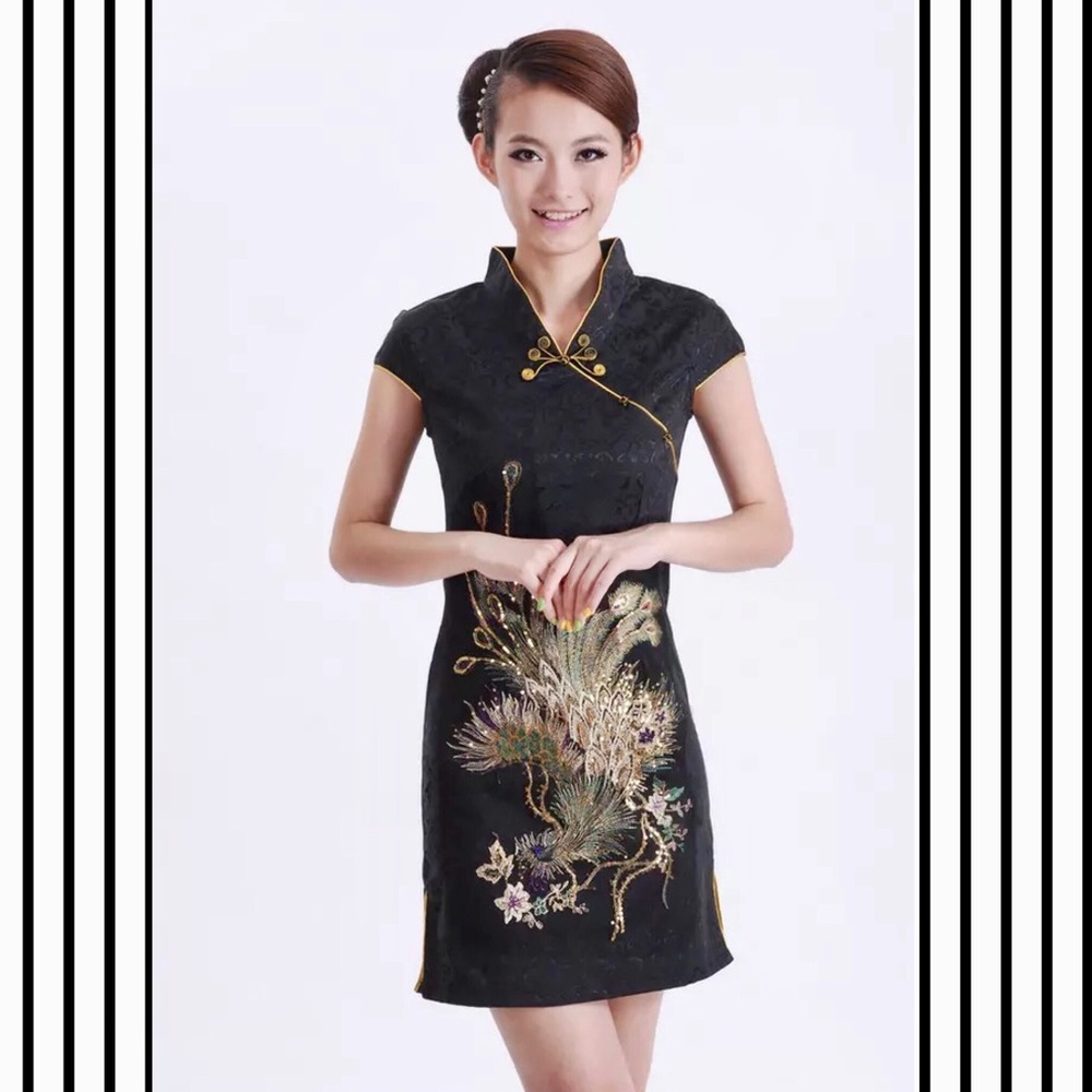 🖤 Black Peacock Dress 🖤